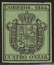 Spain 1854 Spain Coat 4o Black & Green Edifil 30